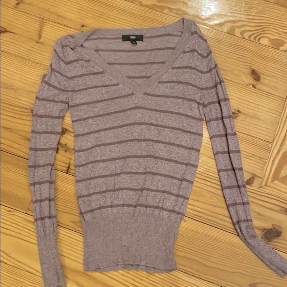 Hazy striped purple sweater